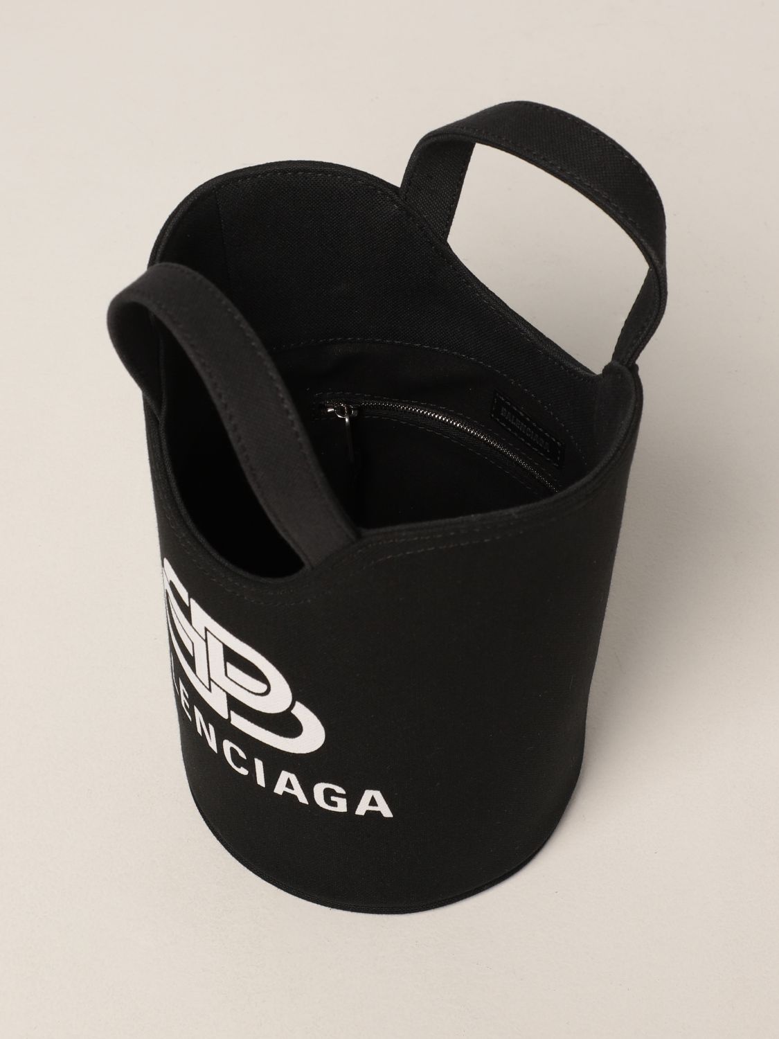 Mini bag Balenciaga: Wave Tote Xs Balenciaga bag in canvas black 5