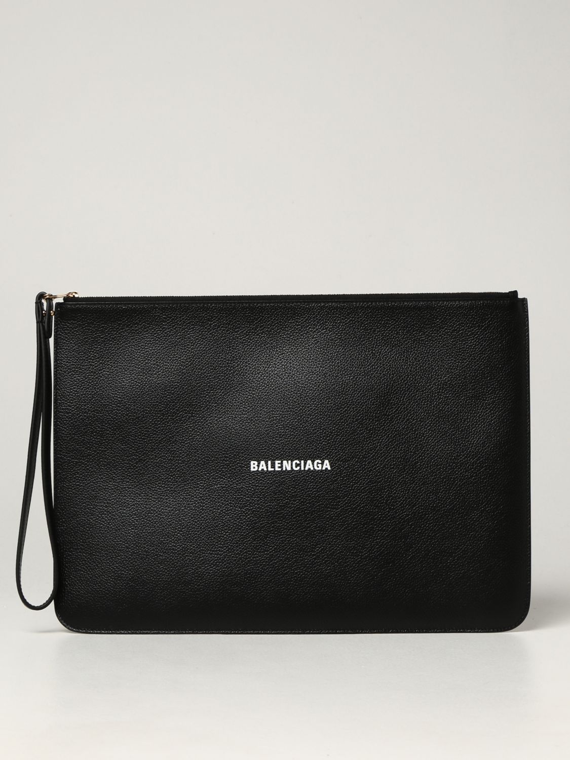 Clutch Balenciaga: L Balenciaga clutch bag in grained leather black 1