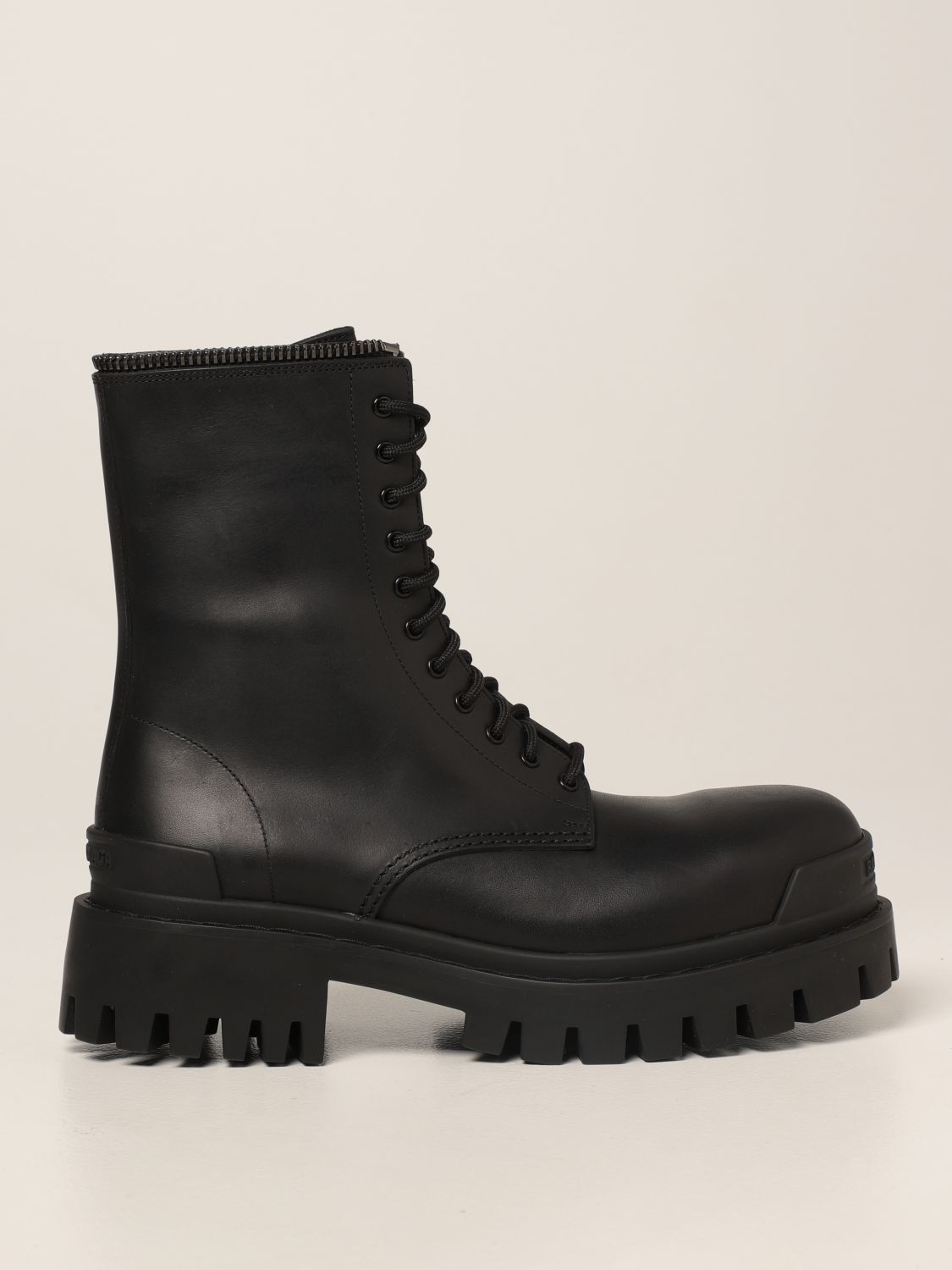 BALENCIAGA: Master leather ankle boot - Black | Balenciaga flat