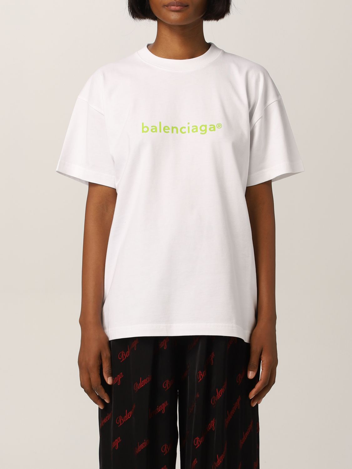 BALENCIAGA: t-shirt for woman - White | Balenciaga t-shirt 612965 TIV54 ...