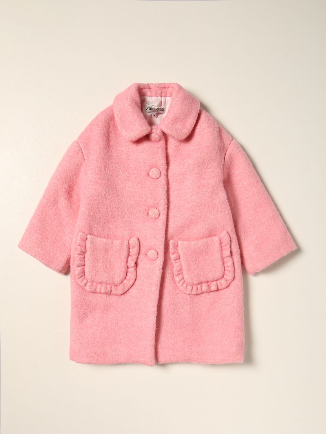 Coat Simonetta: Coat kids Simonetta pink 1