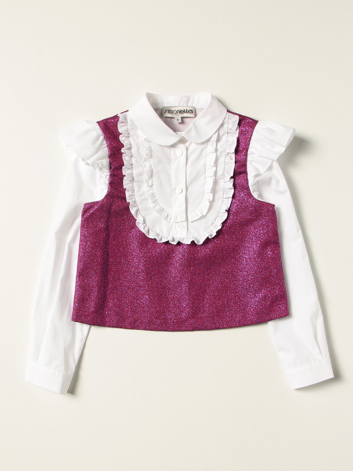 Рубашка Simonetta: Блузка Детское Simonetta фуксия 1