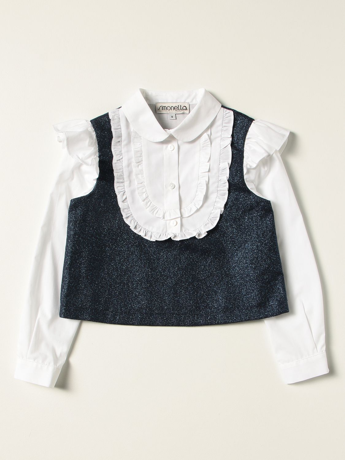 Рубашка Simonetta: Блузка Детское Simonetta синий 1