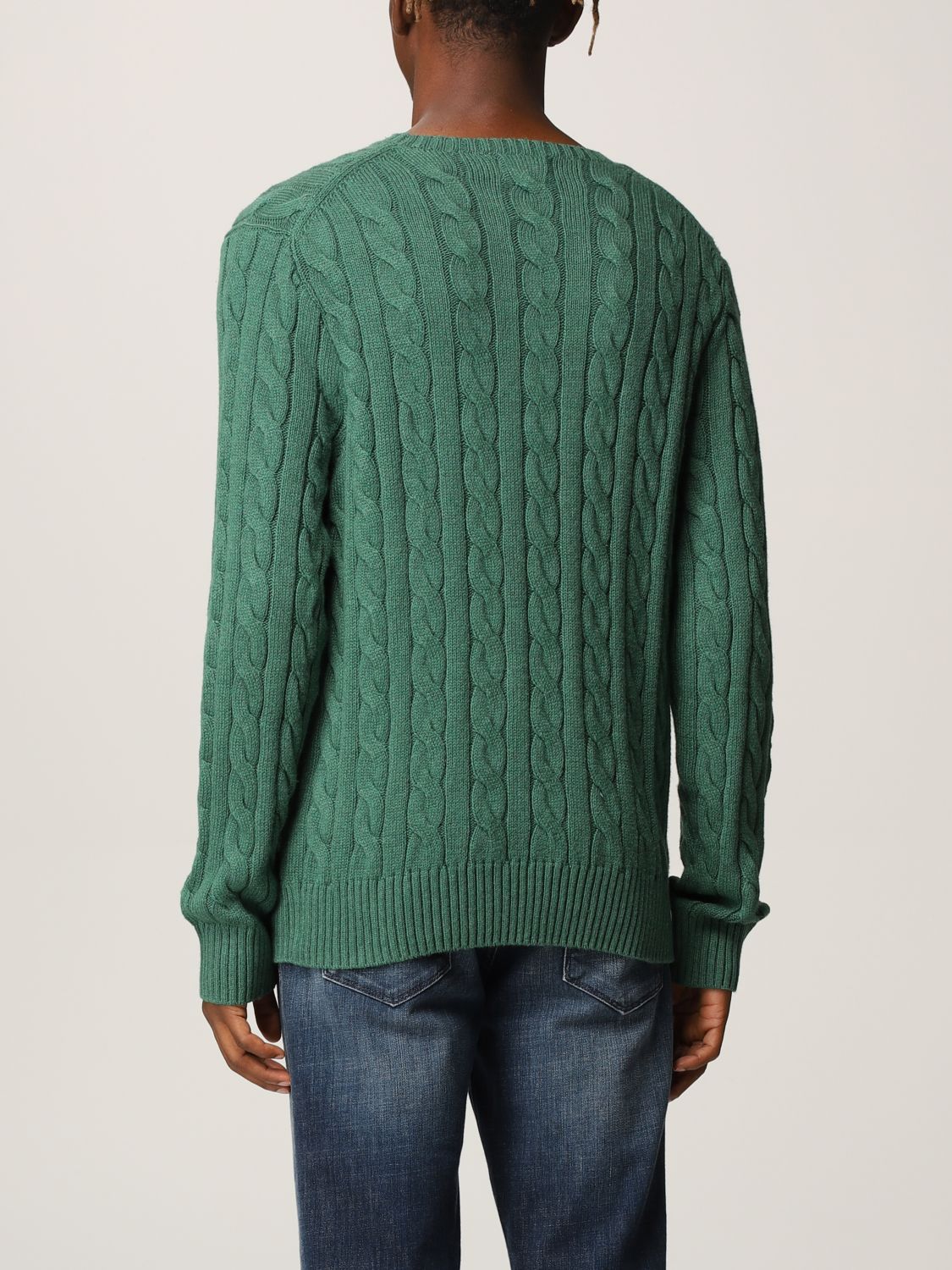 POLO RALPH LAUREN: cotton sweater - Green | Sweater Polo Ralph Lauren ...