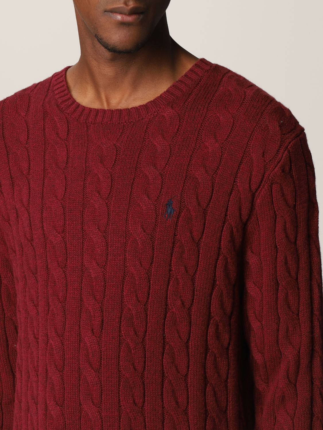 POLO RALPH LAUREN: cotton sweater - Red | Polo Ralph Lauren sweater  710775885 online on 