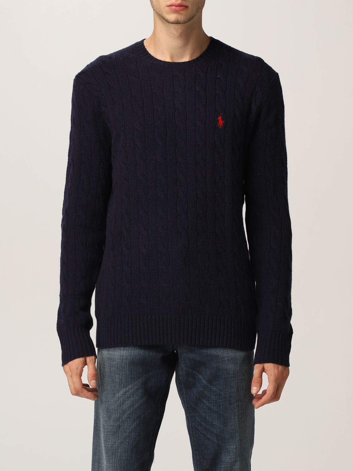 Jumper Polo Ralph Lauren: Polo Ralph Lauren jumper in cable-knit cashmere navy 1