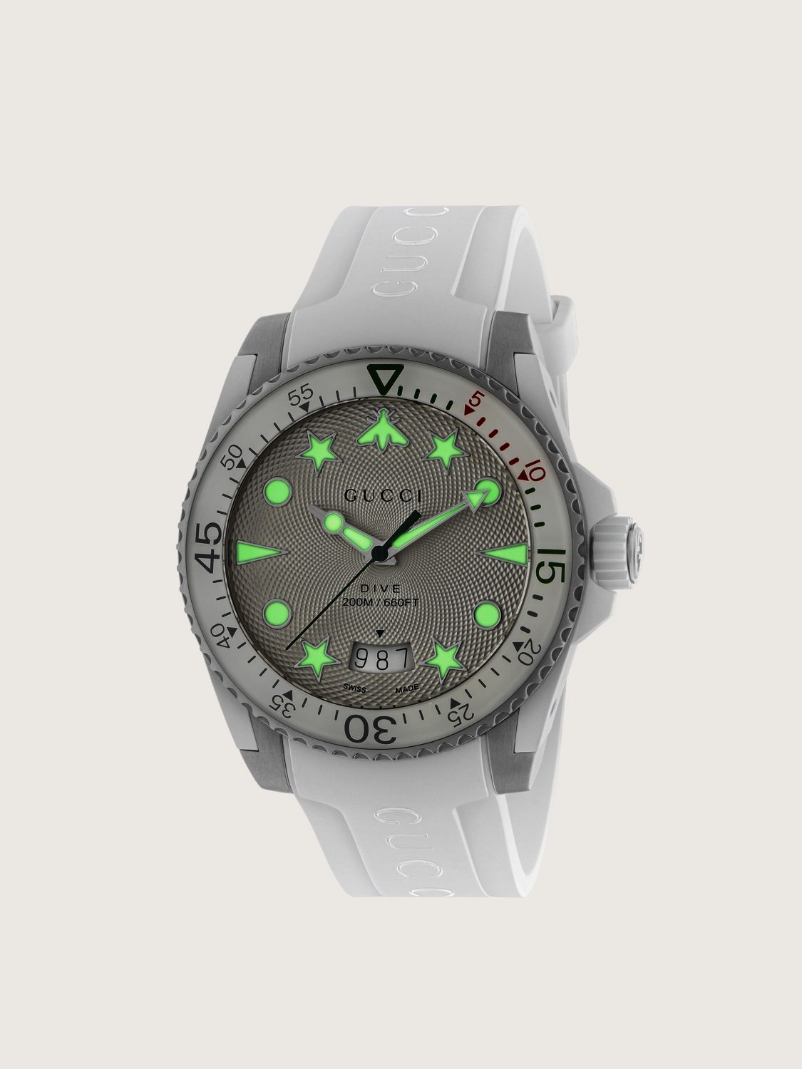 GUCCI: watch for man - White | Gucci watch YA136337 online on GIGLIO.COM