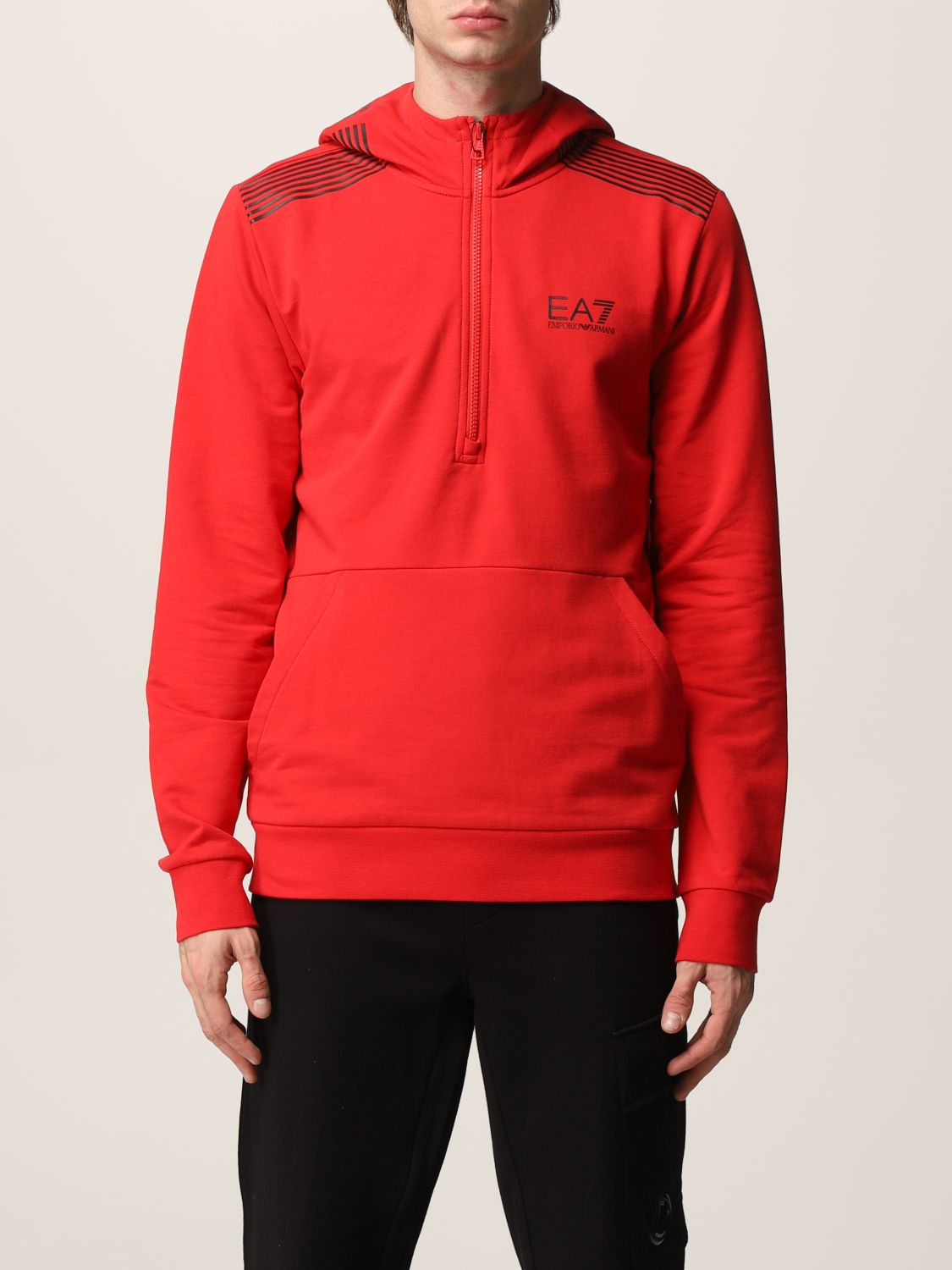 EA7: sweatshirt for man - Red | Ea7 sweatshirt 6KPM56 PJ9FZ online on ...