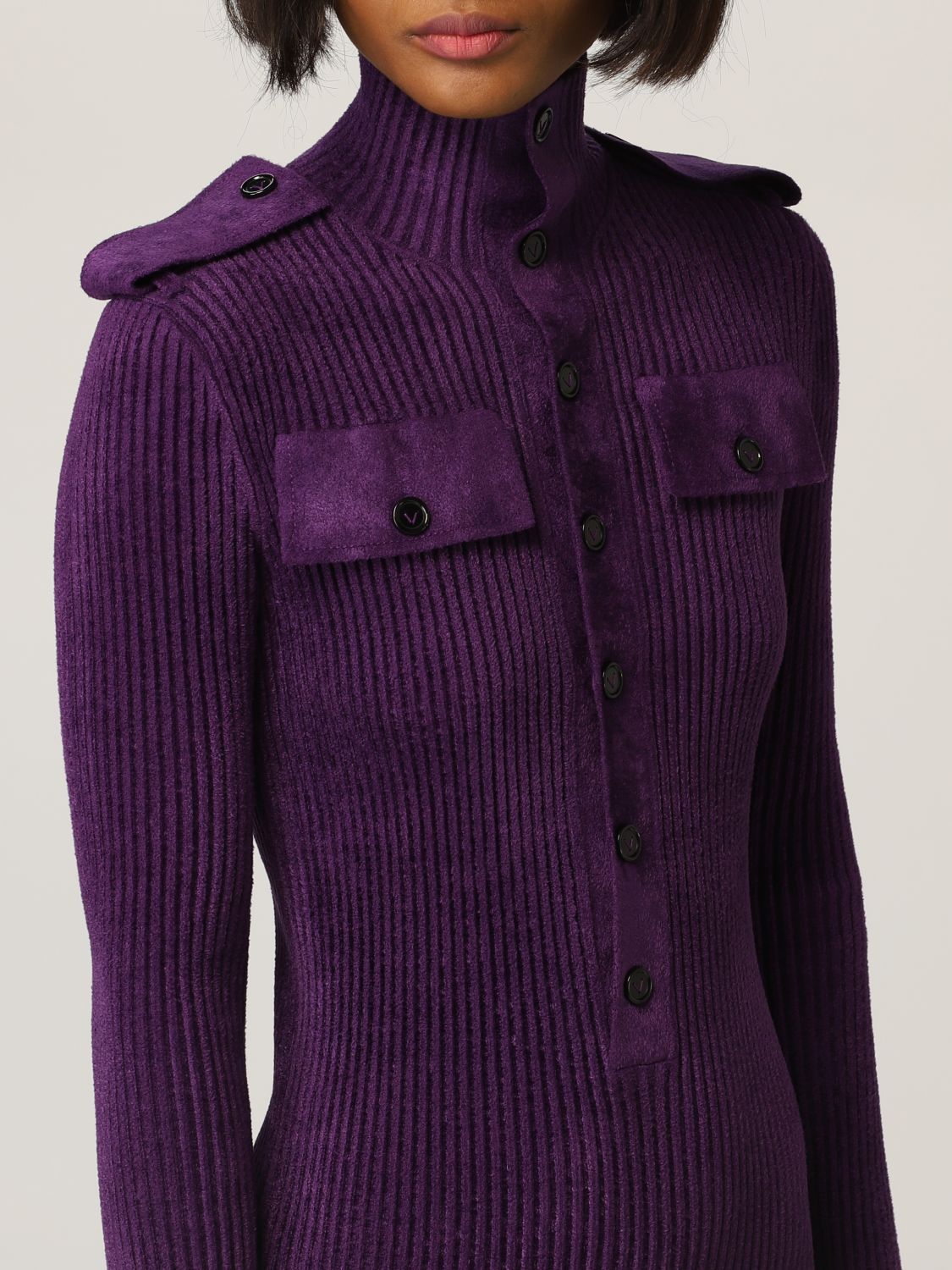连衣裙 Bottega Veneta: 连衣裙 女士 Bottega Veneta 紫色 5