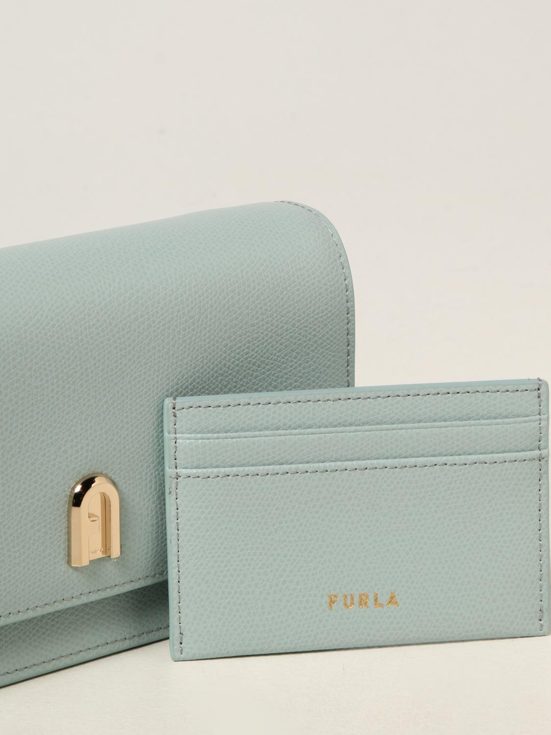 FURLA 1927 bag in micrograin leather Mint Furla mini bag