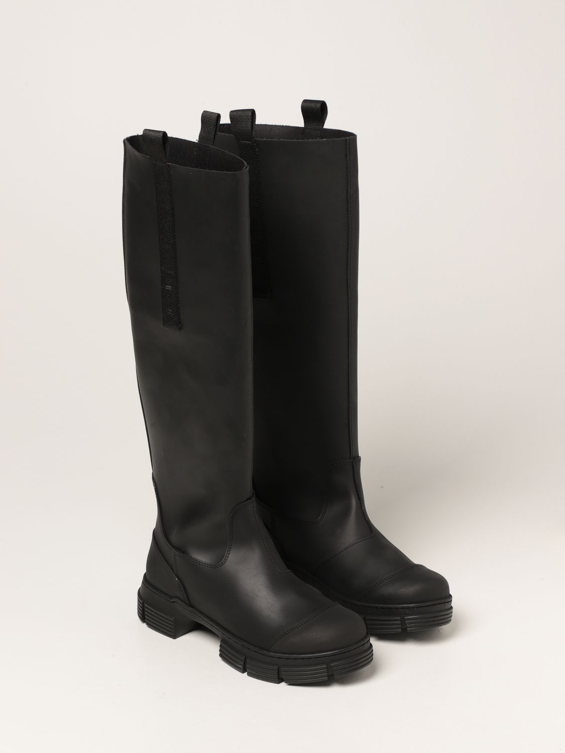 GANNI: boot in recycled rubber - Black | Boots Ganni S1527 GIGLIO.COM
