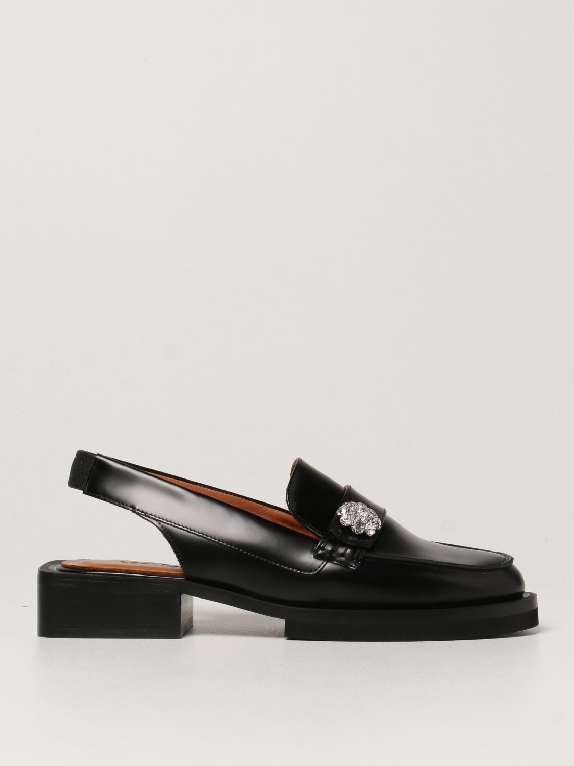 Мокасины Ganni: Обувь Женское Ganni черный 1