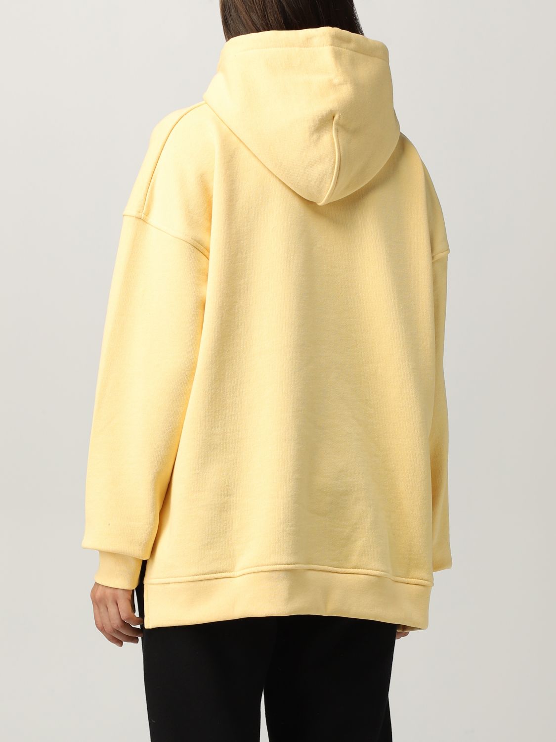 GANNI: Software hoodie with logo - Yellow | Ganni sweatshirt T2911 ...