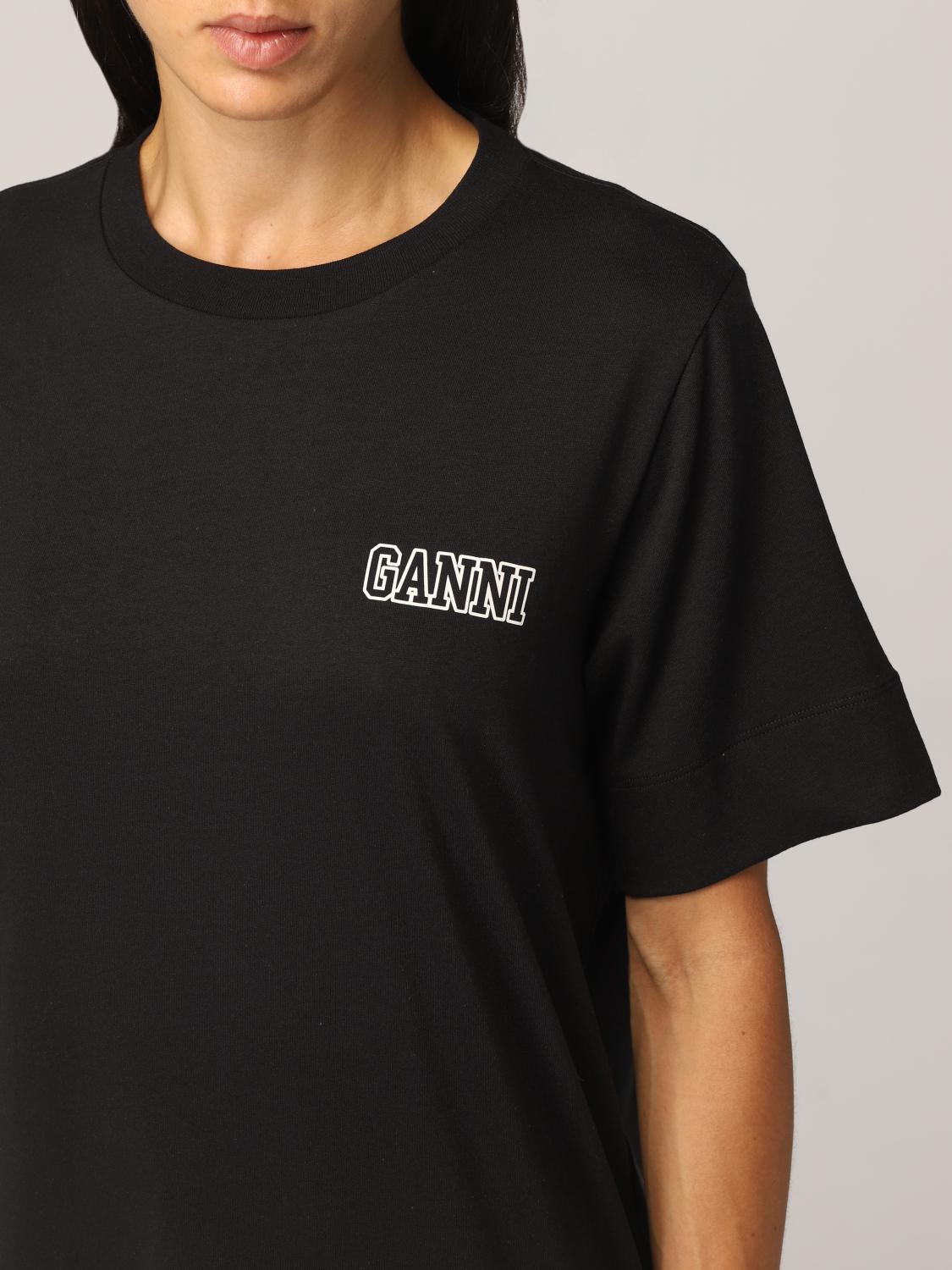 ganni t shirt black