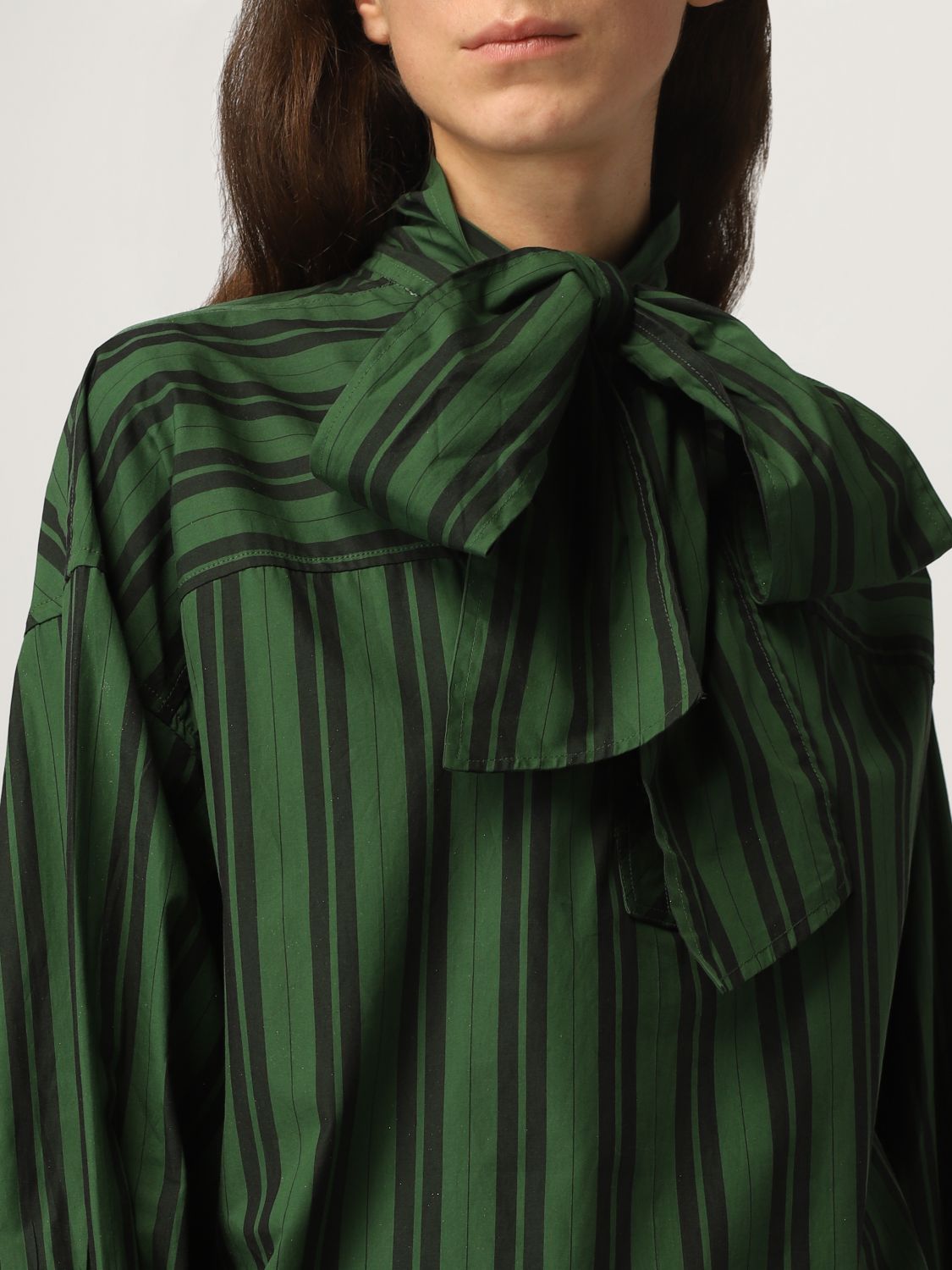 Блузка Ganni: Рубашка Женское Ganni зеленый 5