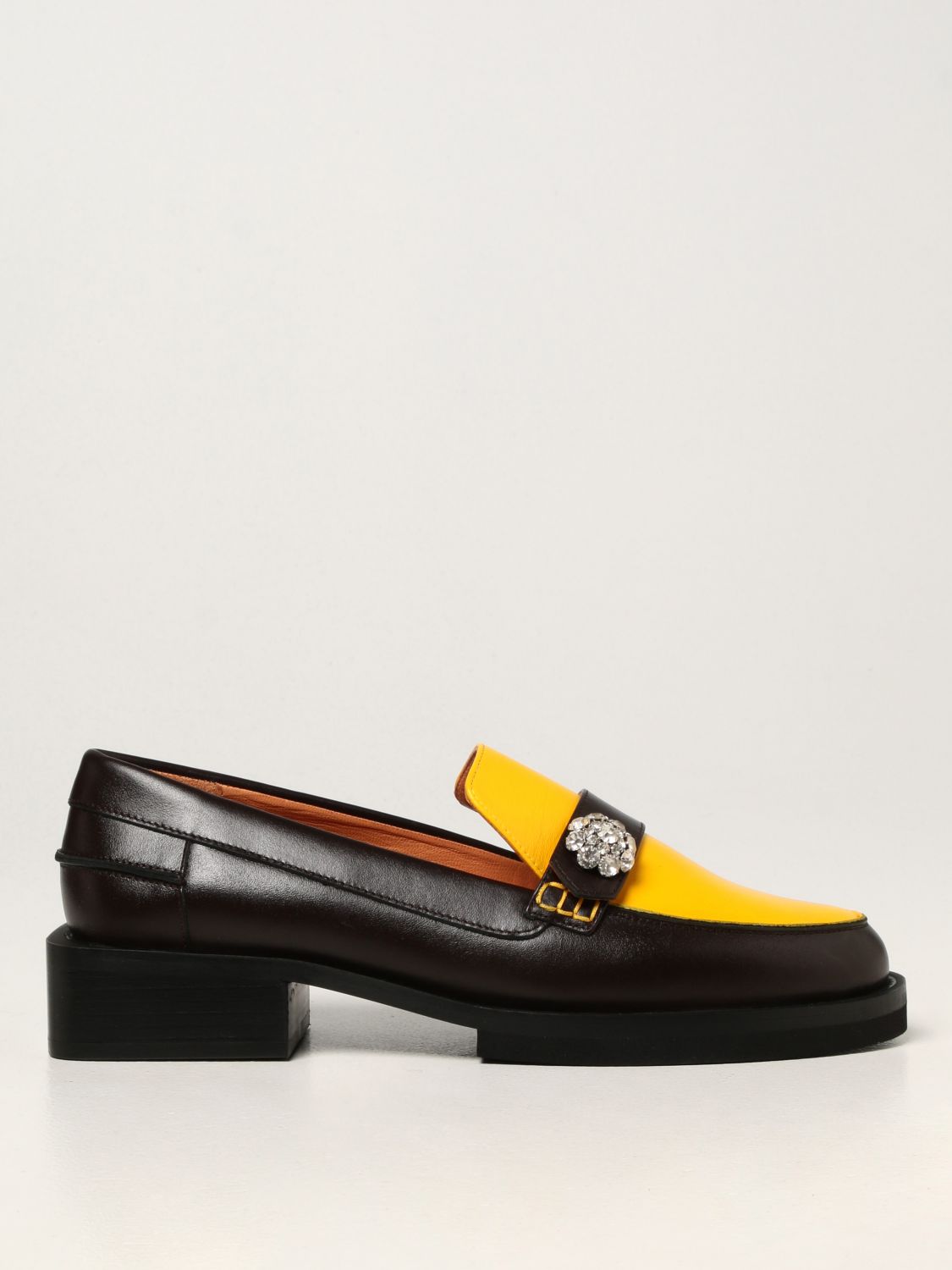 Мокасины Ganni: Обувь Женское Ganni желтый 1