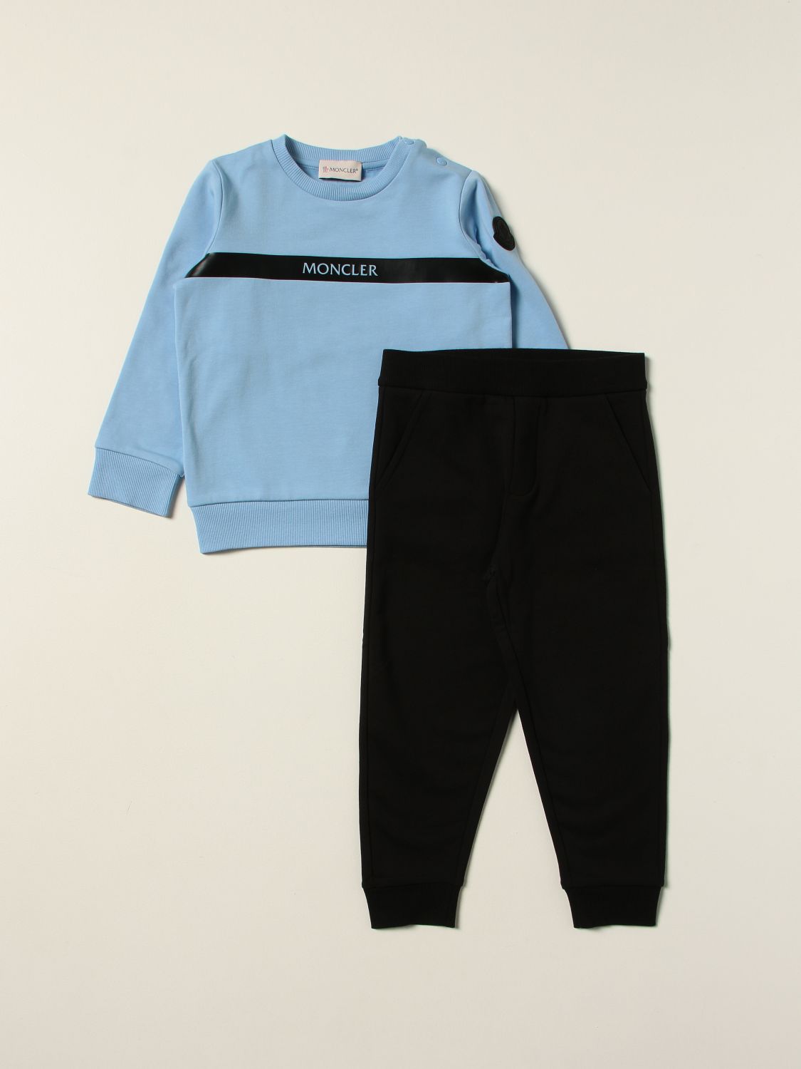 Jumpsuit Moncler: Moncler sweatshirt + jogging pants set in cotton blue 1