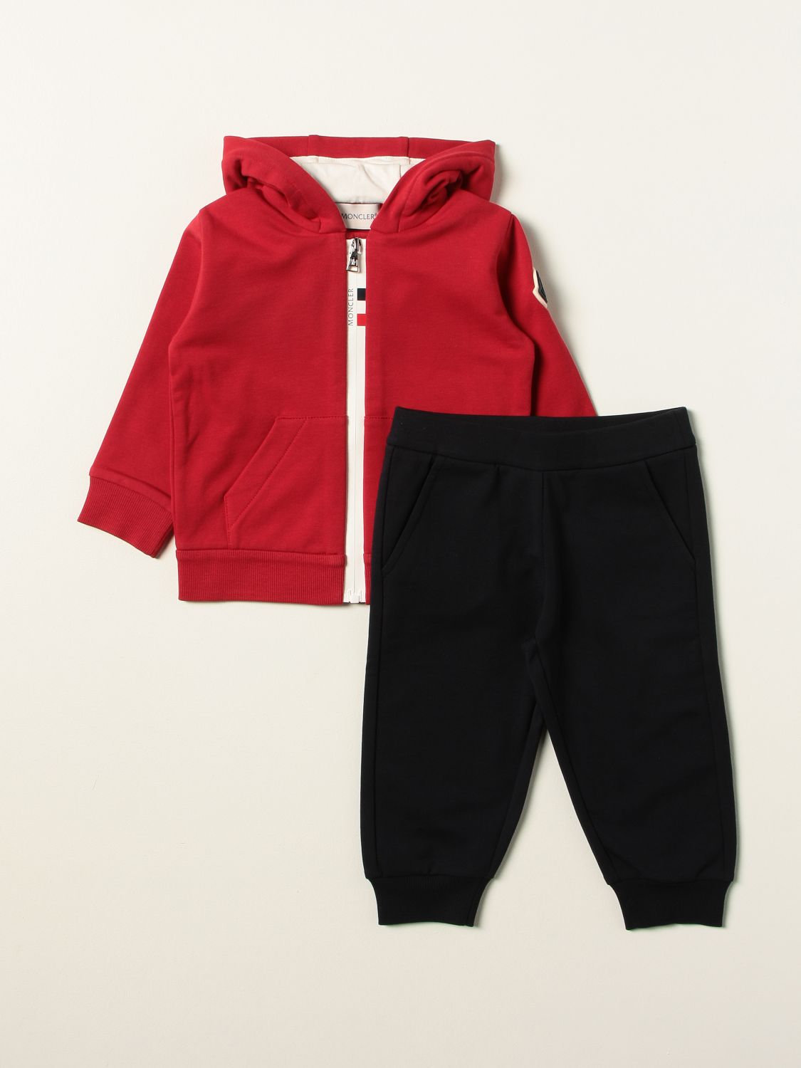 Jumpsuit Moncler: Moncler sweatshirt + jogging pants set in cotton red 1