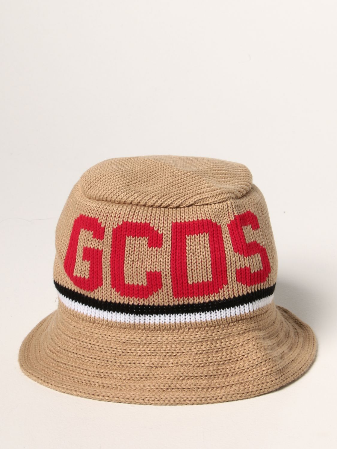 Hat Gcds: Gcds fisherman hat with big logo beige 1
