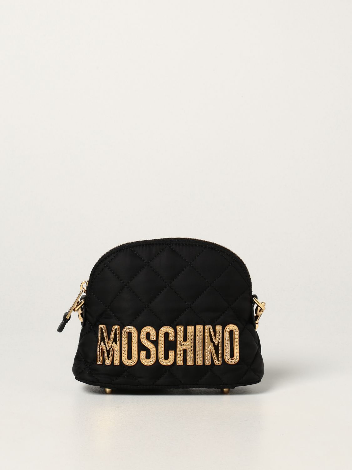 Mini sac à main Moschino Couture: Sac Moschino Couture en nylon matelassé noir 1