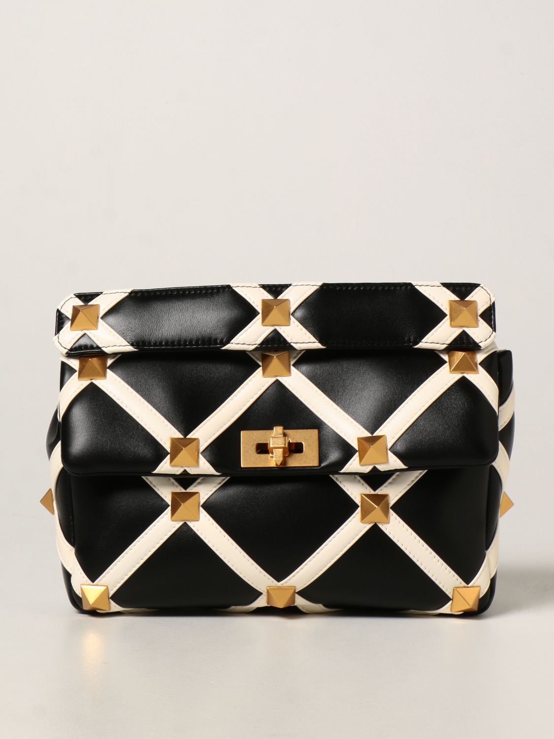 valentino black purse with studs