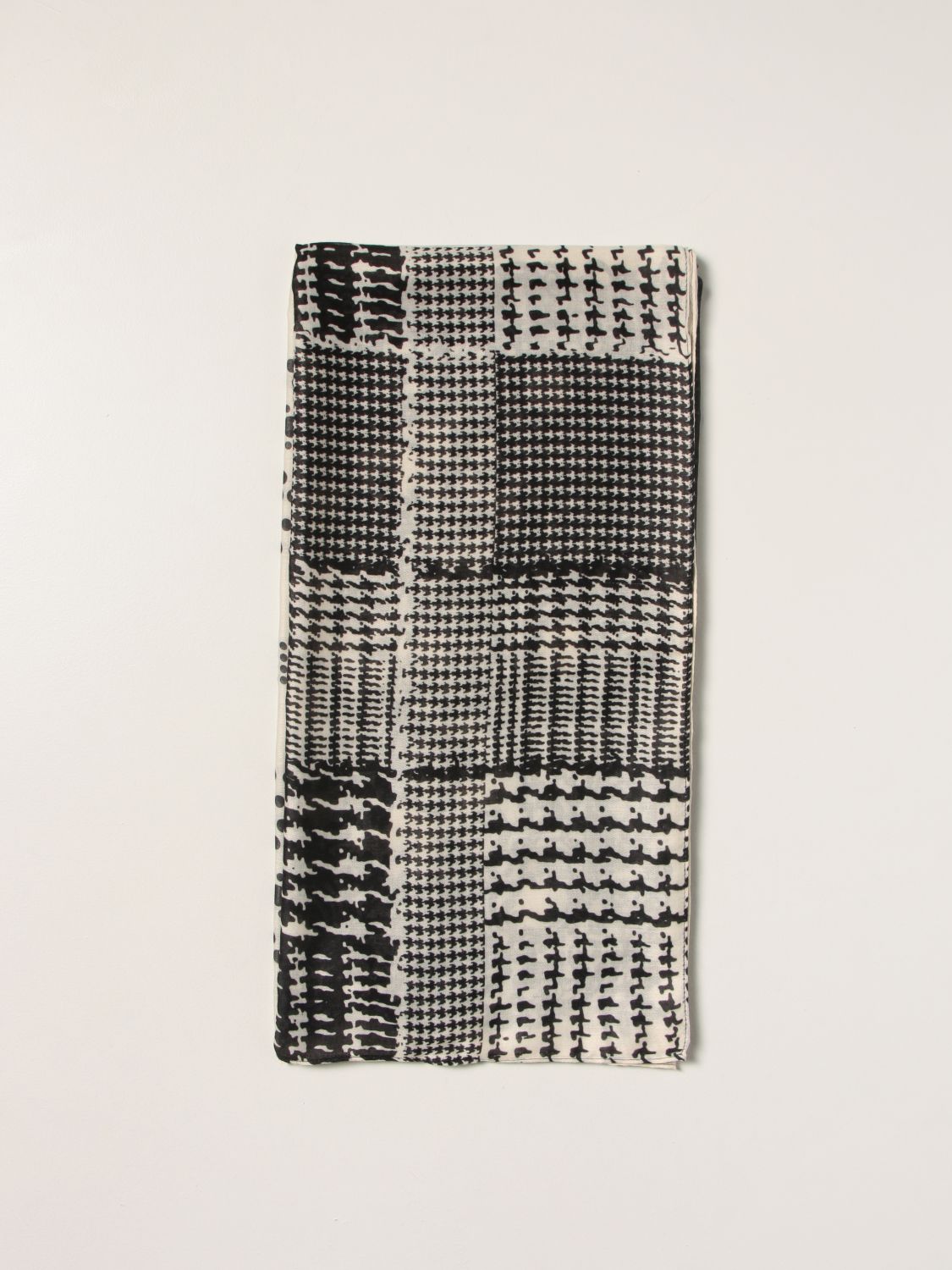 Scarf Twinset: Twin-set scarf with patchwork black 1