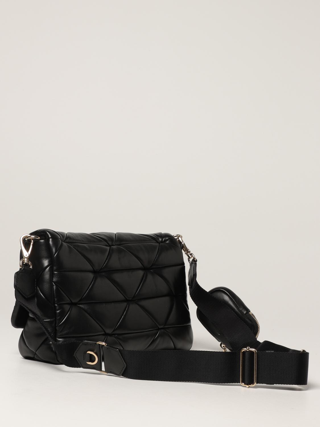 PRADA: System bag in patch nappa - Black  Prada shoulder bag 1BD292 2DMO  online at