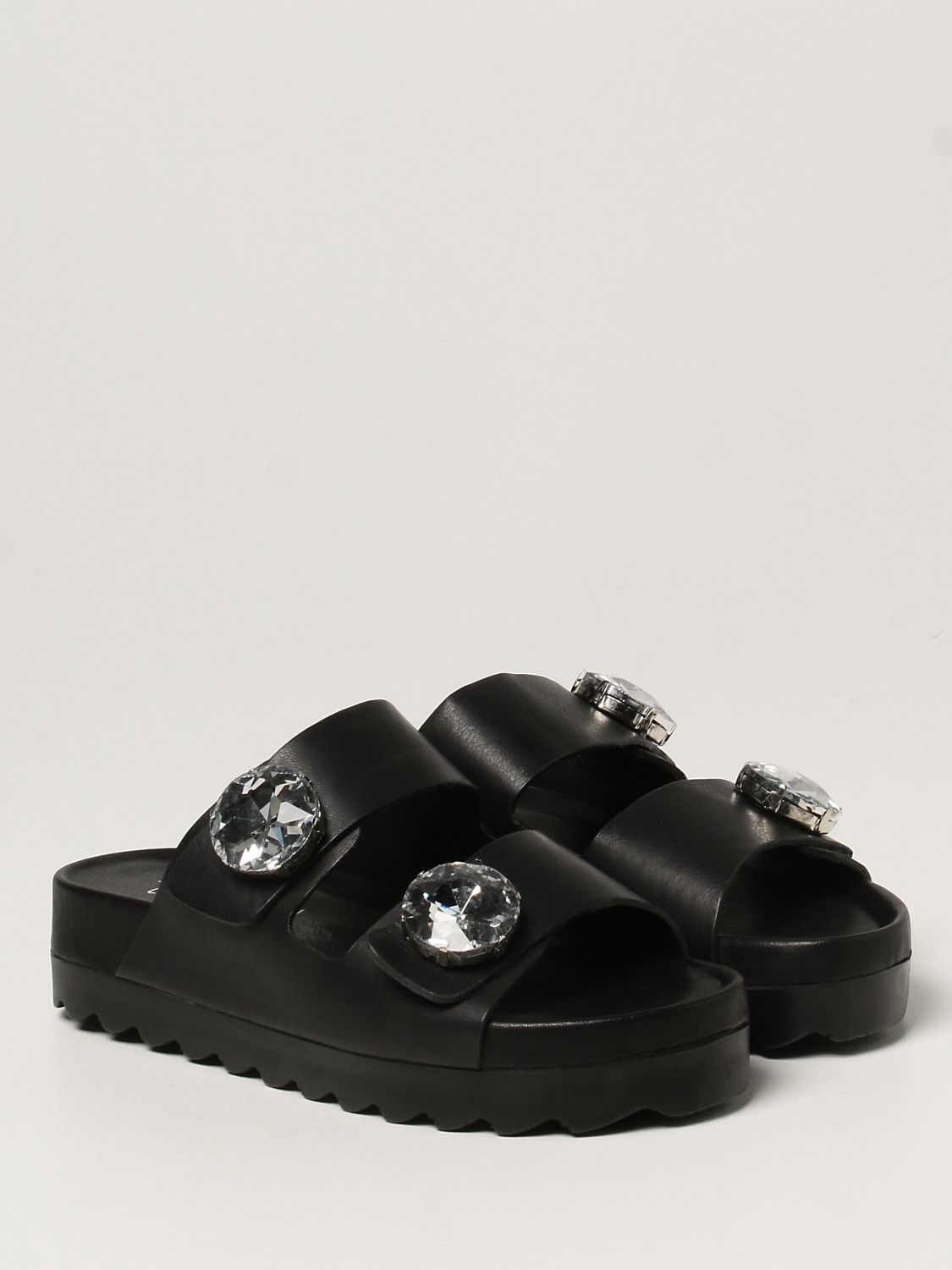Sandales plates Inspiration Concrete: Chaussures femme Inspiration Concrete noir 2
