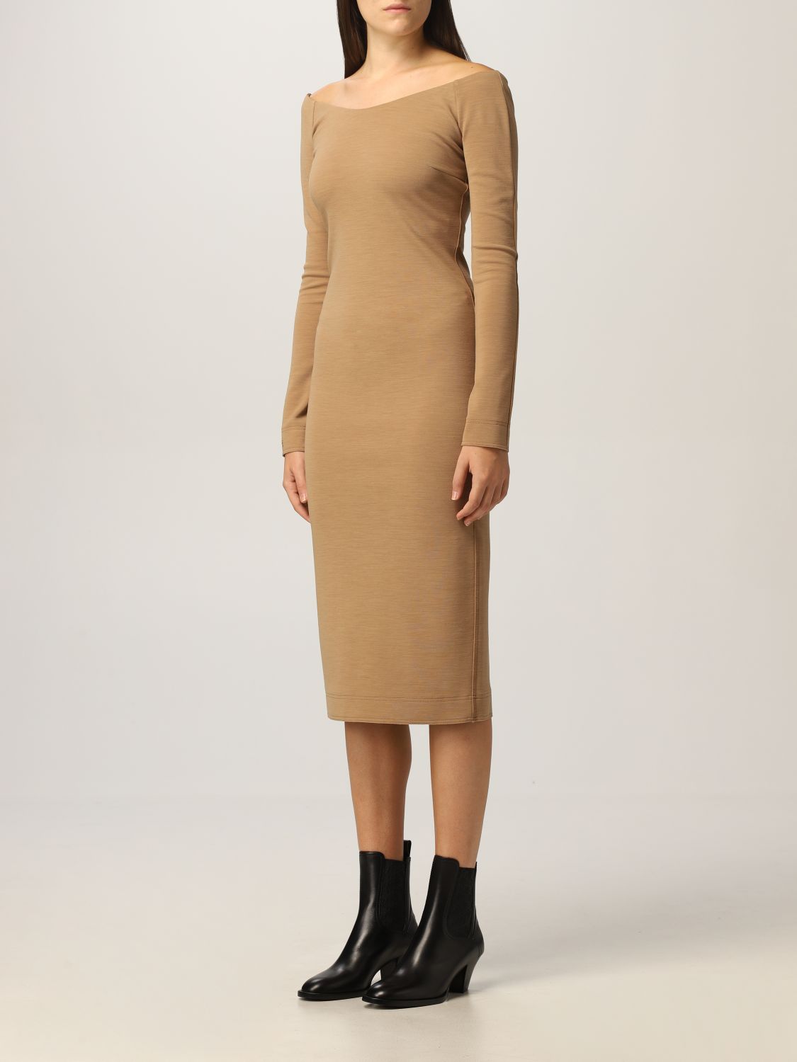 Платье Fendi: Платье Женское Fendi желто-коричневый 4