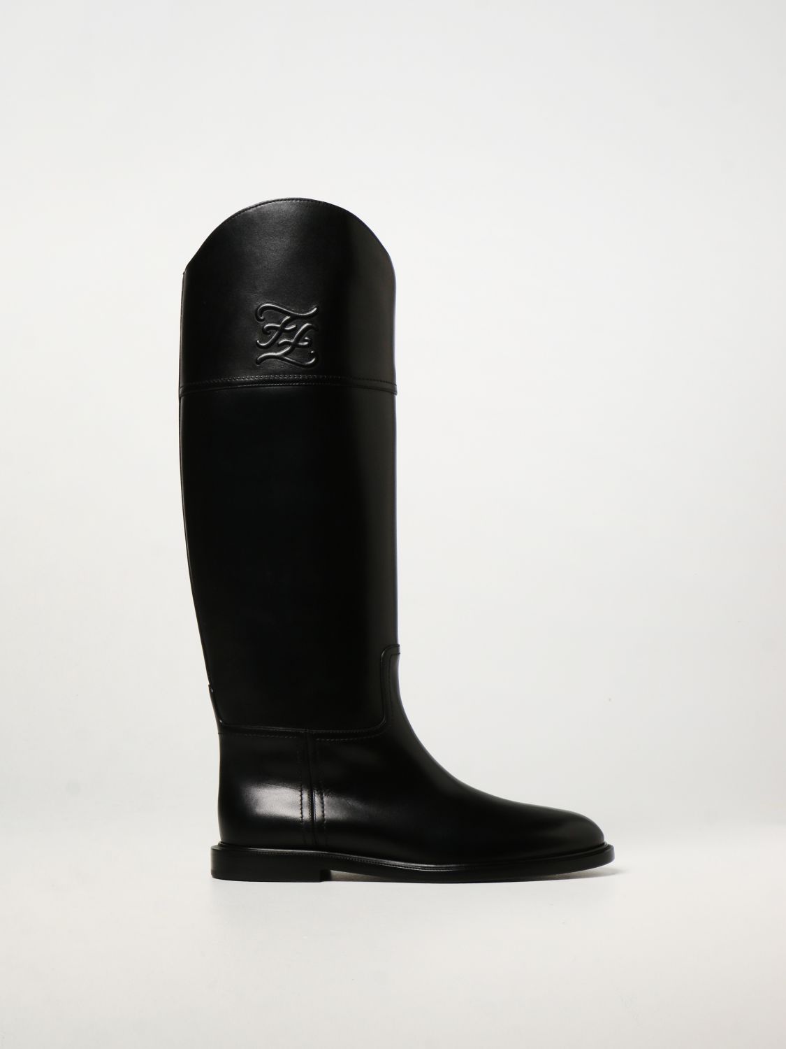Boots Fendi: Fendi Karligraphy boots in leather black 1