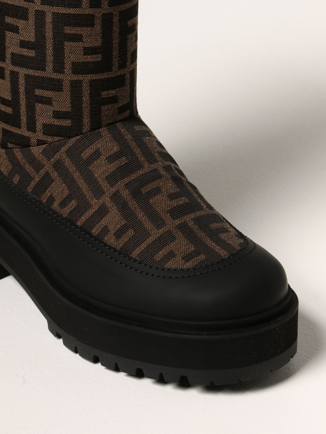 Boots Fendi: Signature Fendi boots in FF fabric black 4
