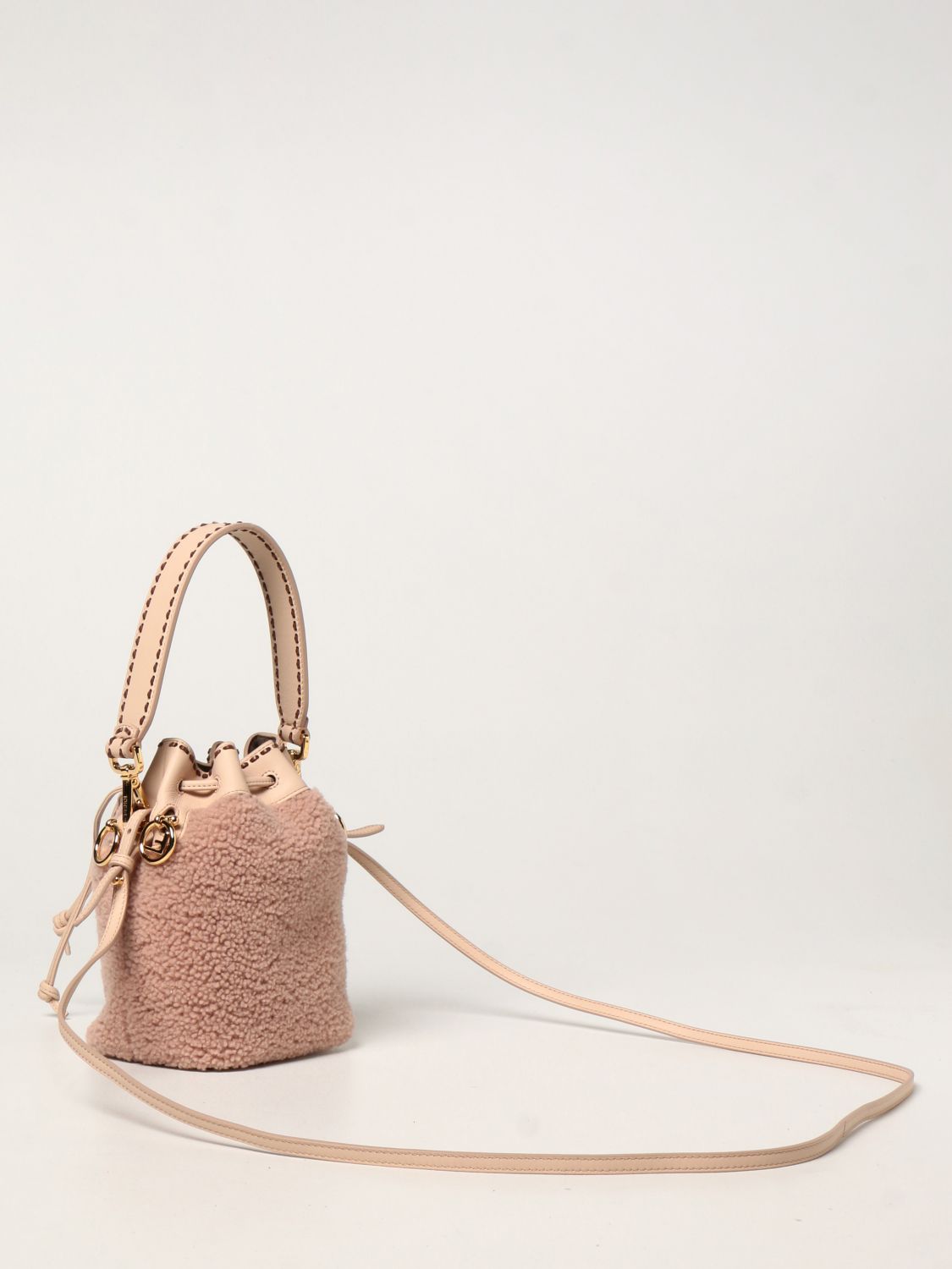 Mon Tresor - Pink sheepskin mini-bag