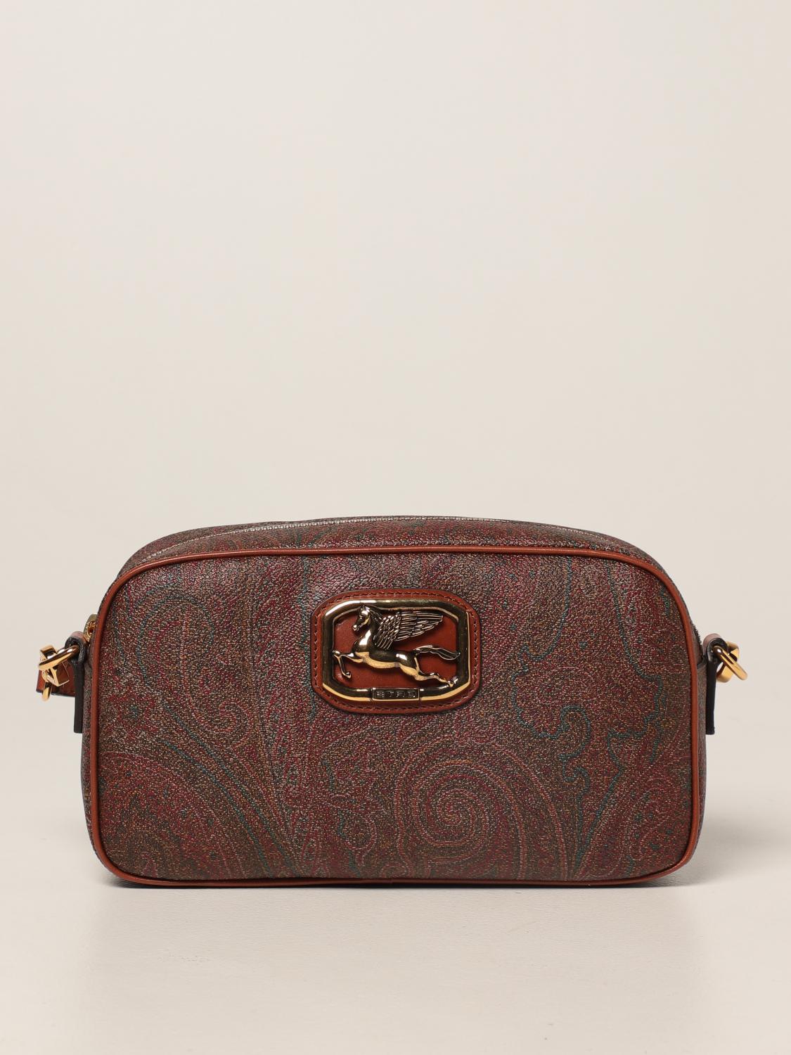 ETRO crossbody bag in jacquard paisley fabric Tobacco Etro