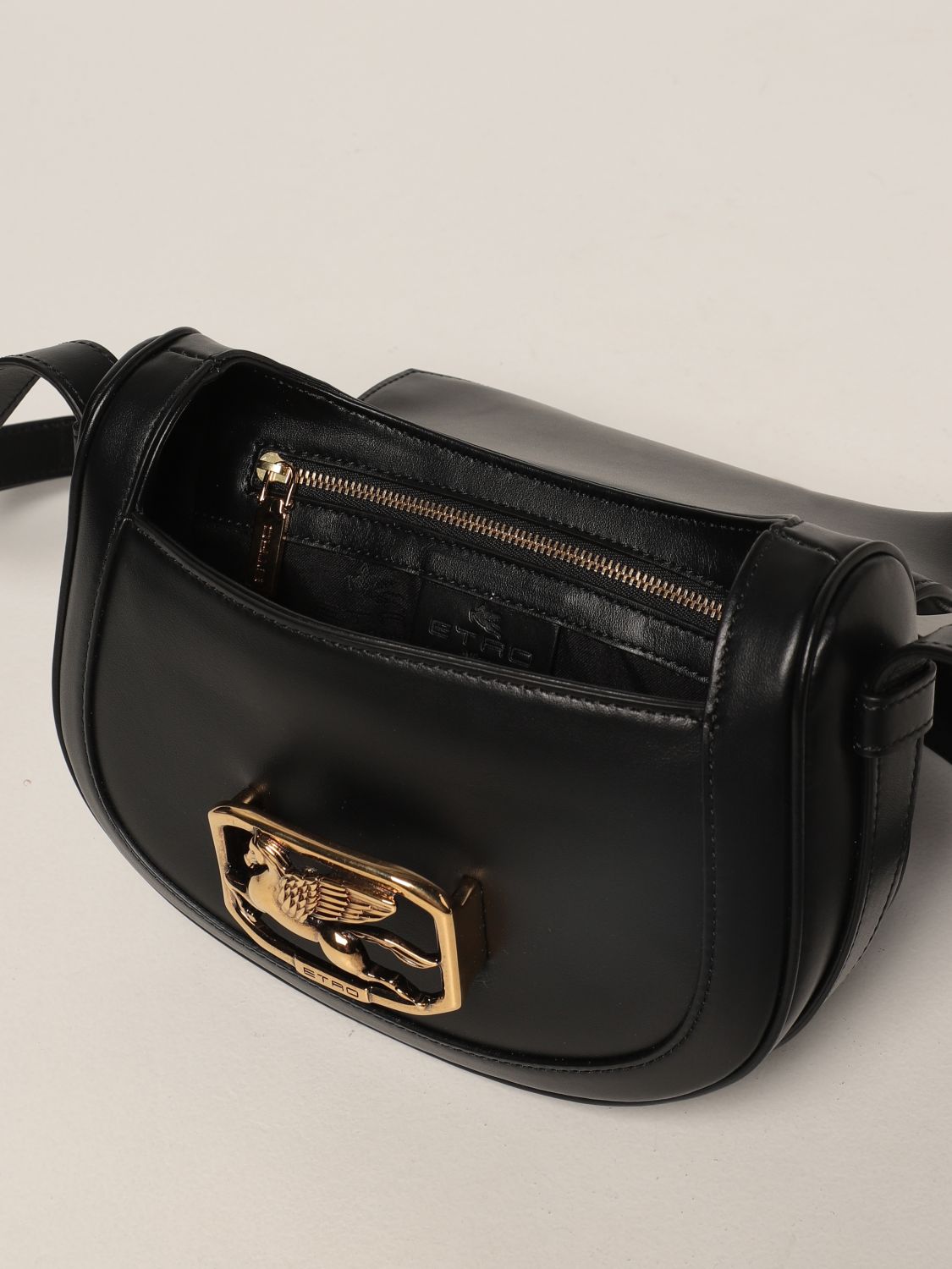 ETRO: Pegaso leather crossbody bag | Crossbody Bags Etro Women Black ...