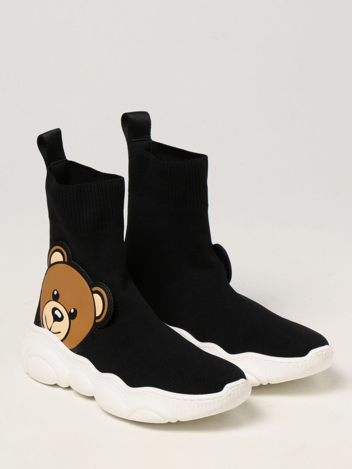 Shoes Moschino Baby: Moschino Baby sock trainers with Teddy black 2