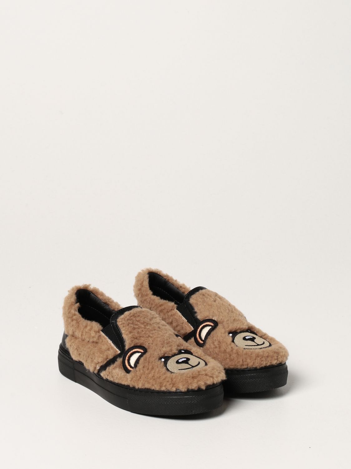 Scarpe Moschino Baby: Sneakers Moschino Baby in pelliccia con Teddy beige 2