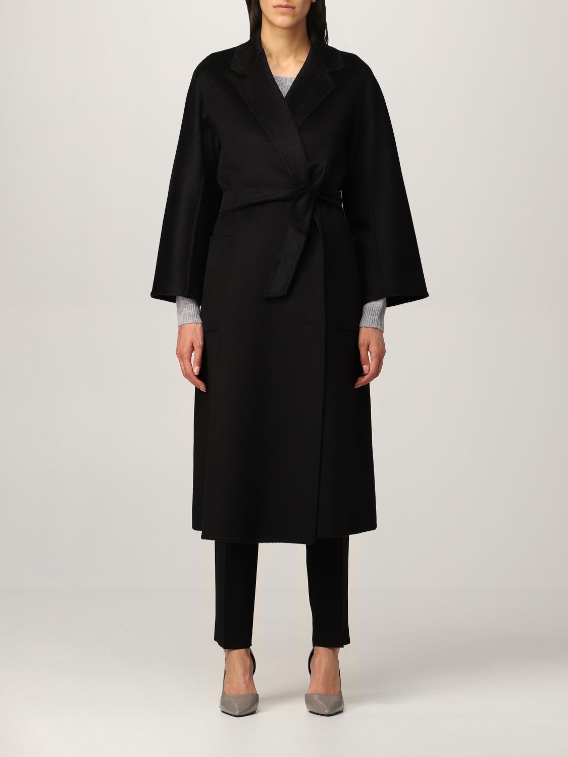 Zinloos Terugspoelen comfortabel MAX MARA: cashmere coat - Black | Max Mara coat 10160919600 online on  GIGLIO.COM