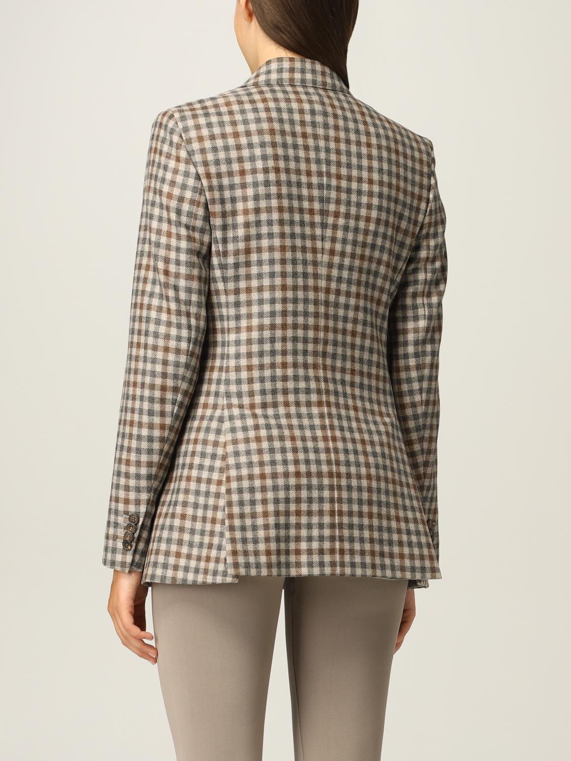 Max Mara Outlet Arabba Double Breasted Jacket In Virgin Wool Grey 5734