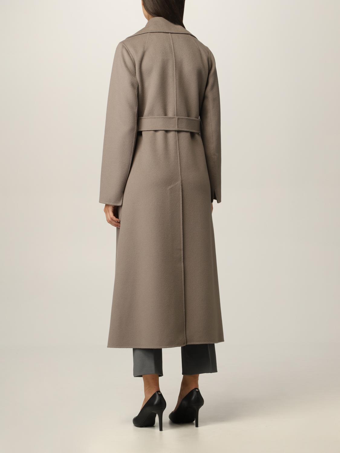 S Max Mara Virgin Wool Wrap Coat Grey S Max Mara Coat 90160819600 Online On Gigliocom 6645