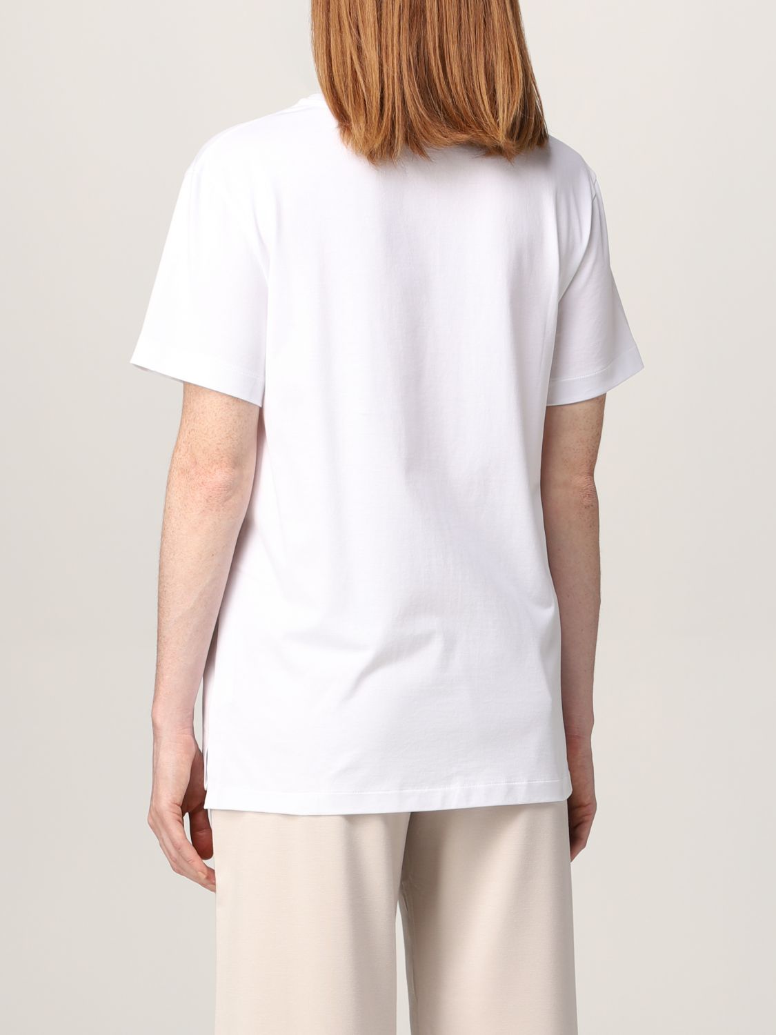 T-shirt S Max Mara: T-shirt basic S Max Mara in cotone bianco 3