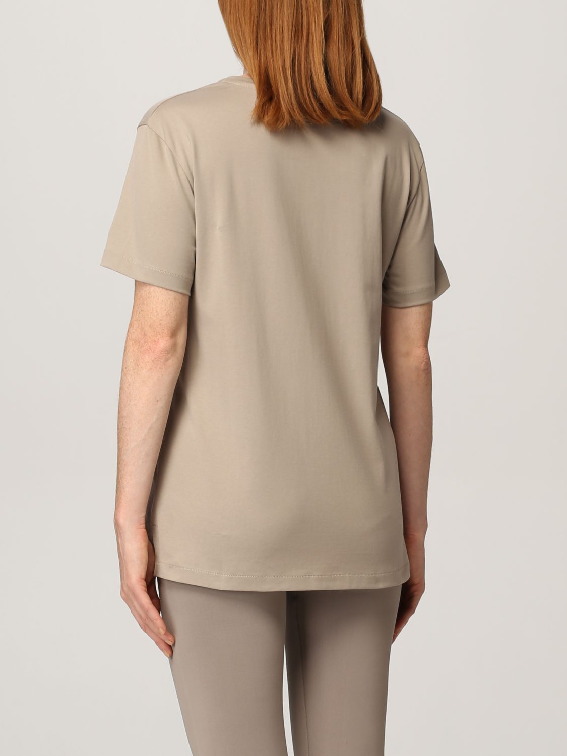 T-shirt S Max Mara: T-shirt basic S Max Mara in cotone grigio 3