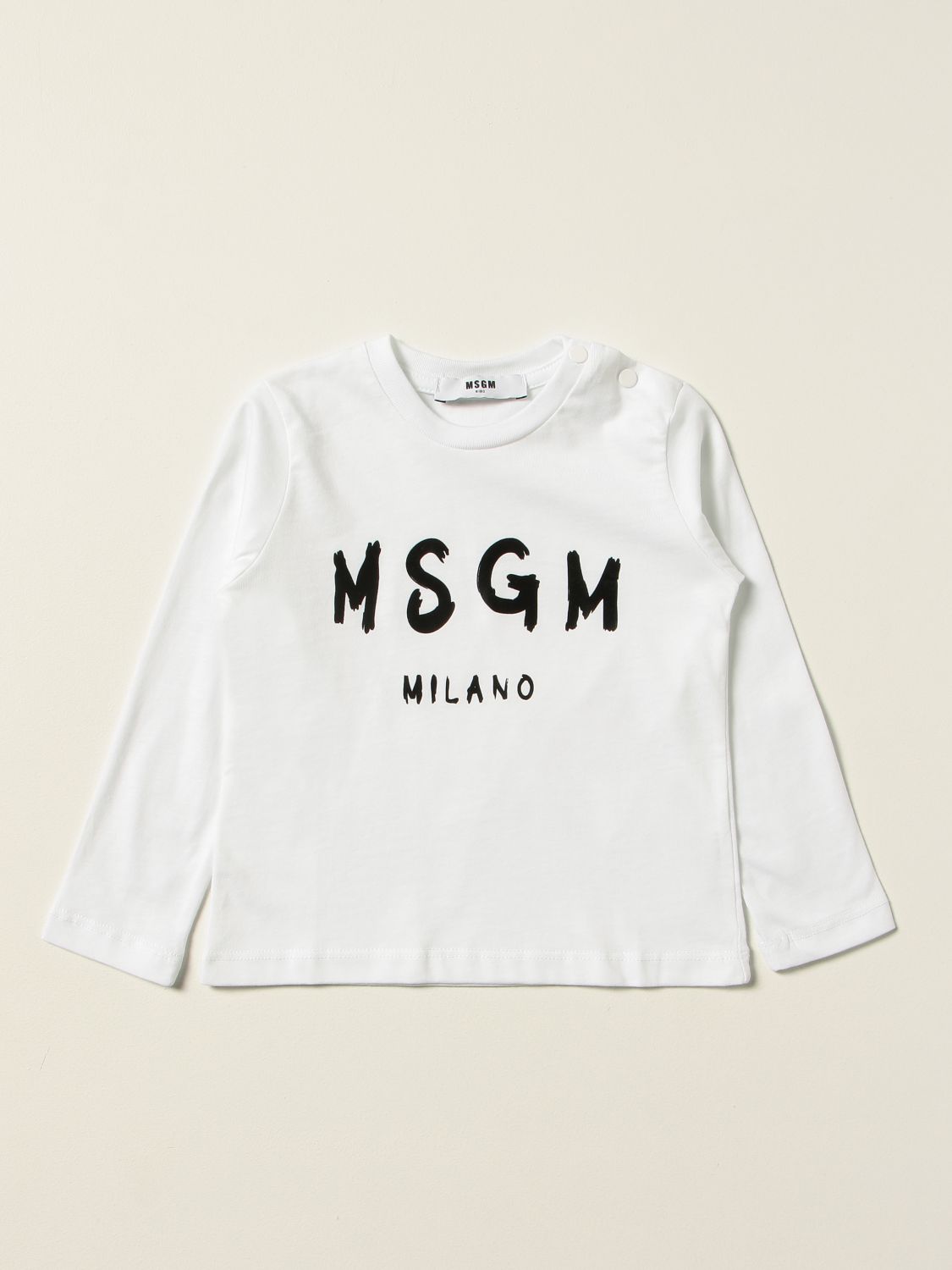 T-shirt Msgm Kids: T-shirt Msgm Kids in cotone con logo bianco 1
