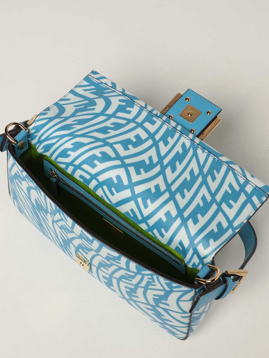 FENDI Shoulder bag women Shoulder Bag Fendi Women Gnawed Blue