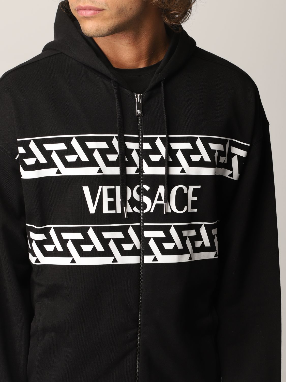 Felpa Versace in cotone con big logo