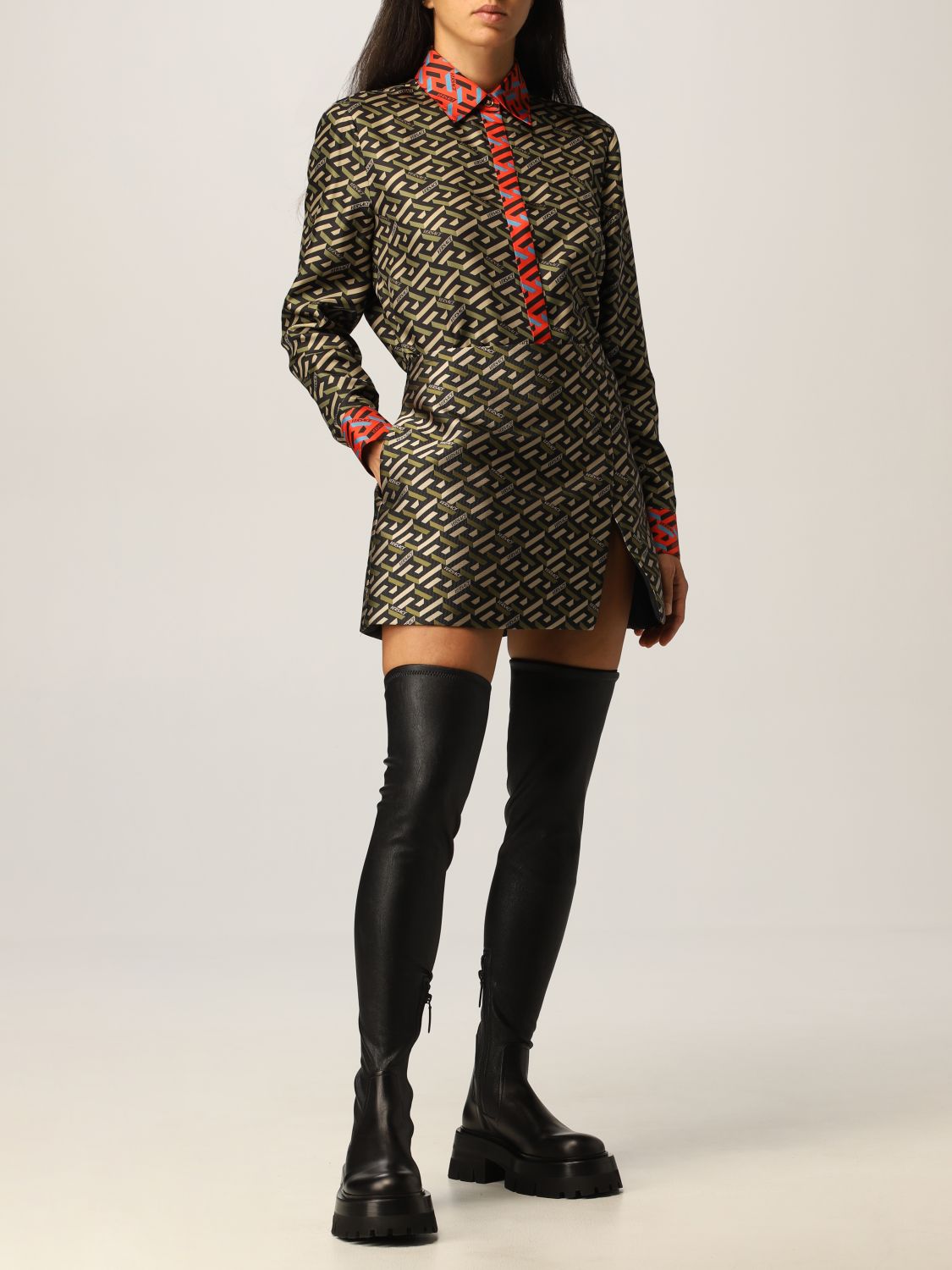 Skirt Versace: Versace mini skirt with Greca black 2