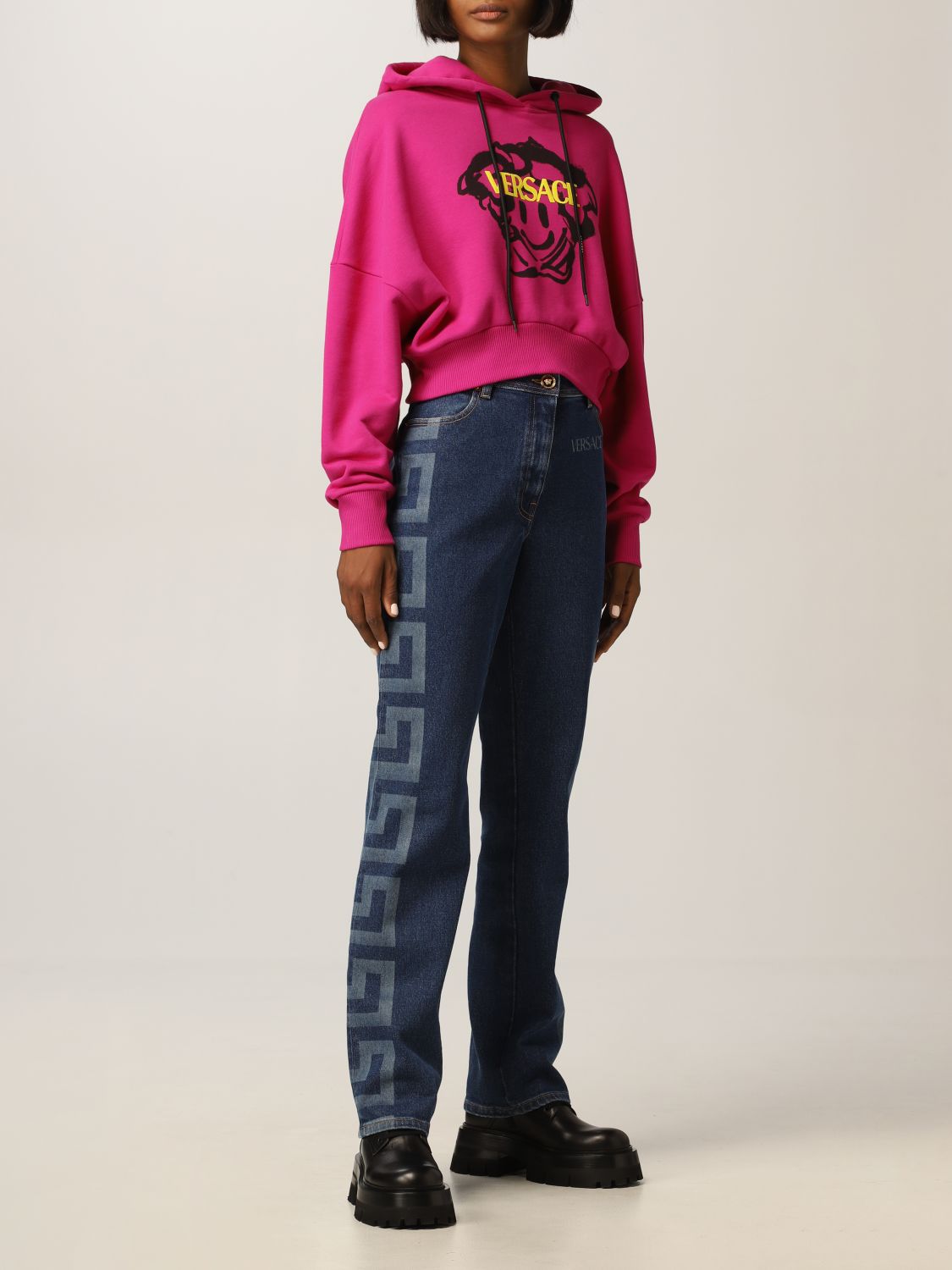 Sweatshirt Versace: Sweatshirt damen Versace fuchsia 2