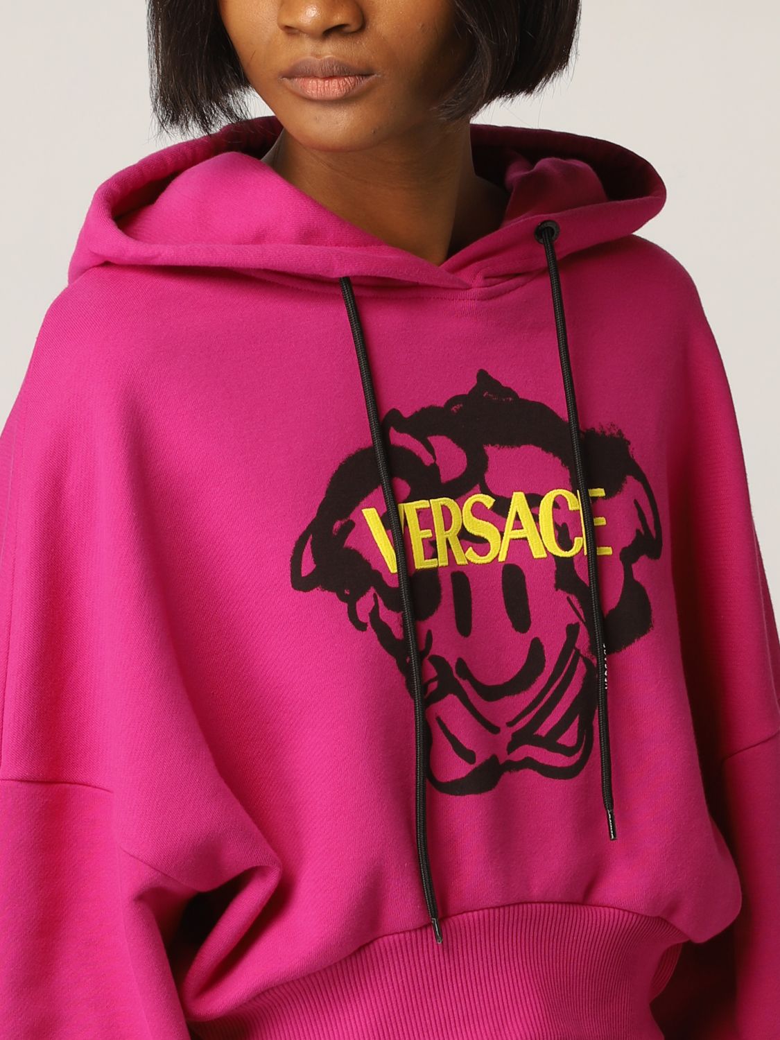 Sweatshirt Versace: Sweatshirt damen Versace fuchsia 5