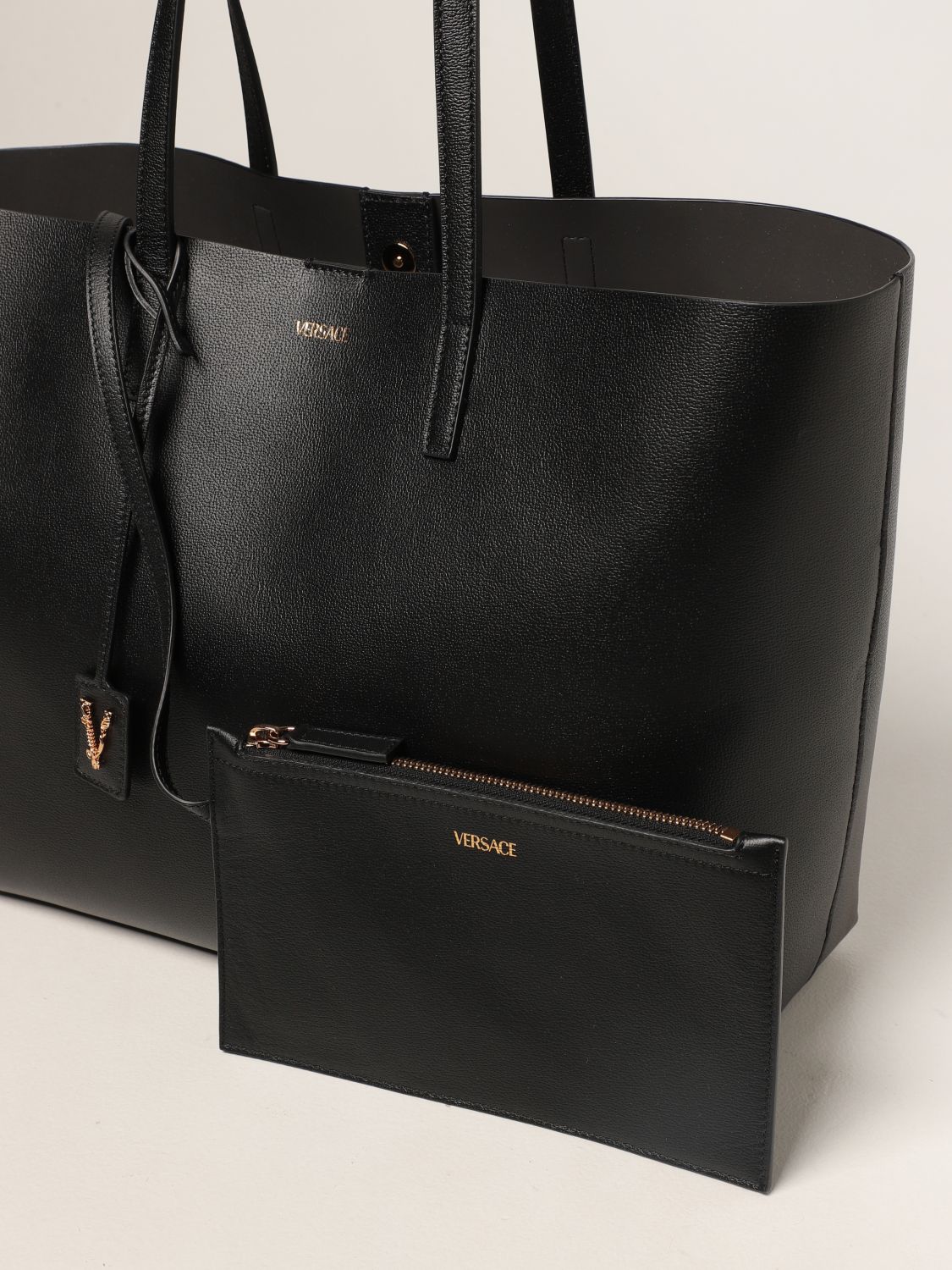 Сумка-тоут Versace: Наплечная сумка Женское Versace черный 4