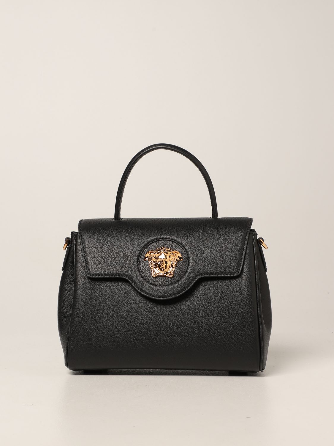 Сумка с короткими ручками Versace: Наплечная сумка Женское Versace черный 1