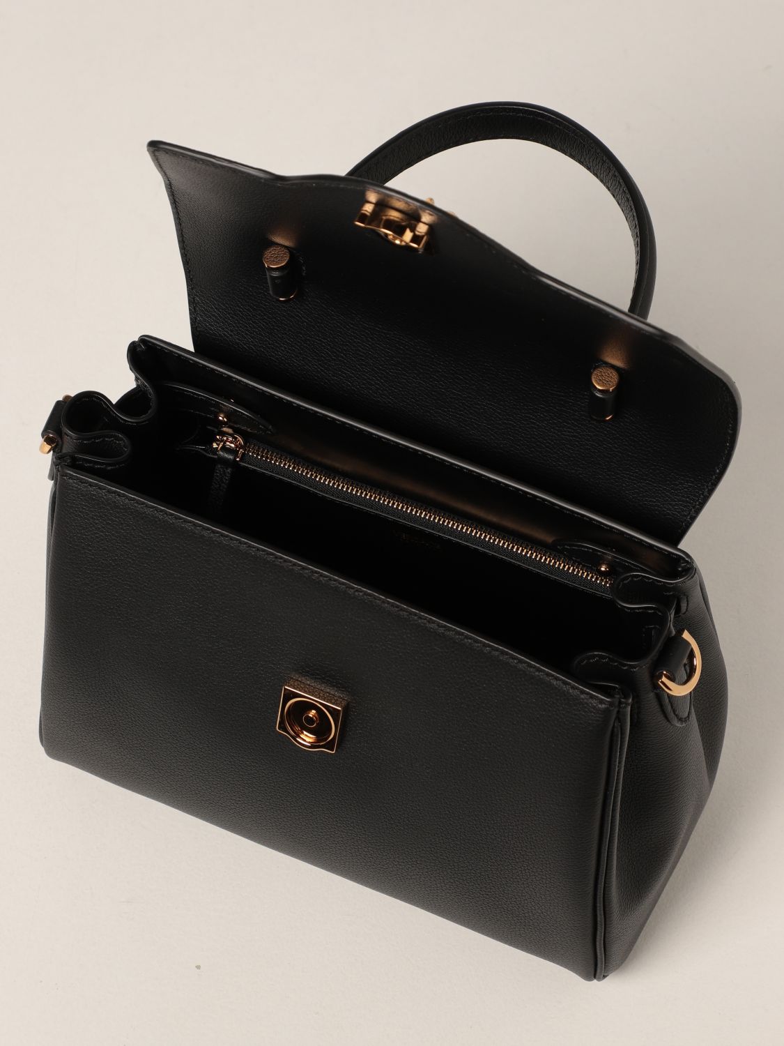 Сумка с короткими ручками Versace: Наплечная сумка Женское Versace черный 6